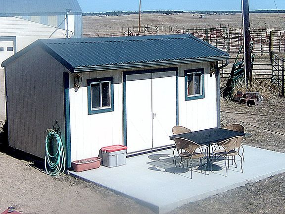 Garden Shed with Patio