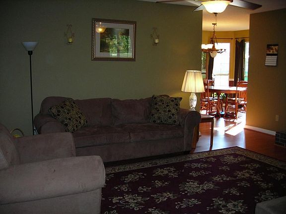 Spacious great room with gas log fireplace!