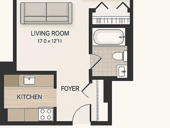 2nd image of 350 W 43rd St APT 23F