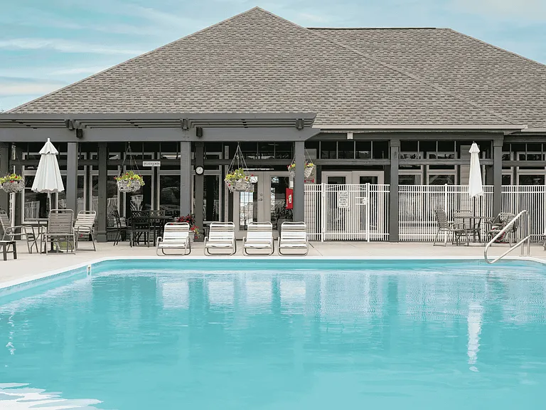 Kick back and unwind poolside with friends.