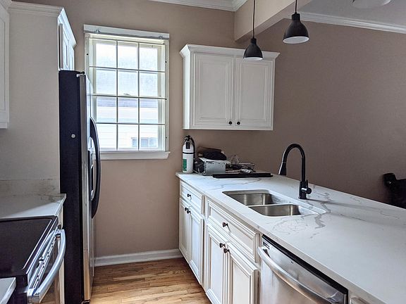 Kitchen with view into dining room