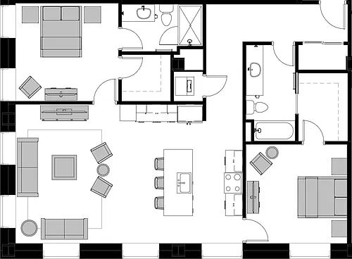 Floor plan Two Bedroom