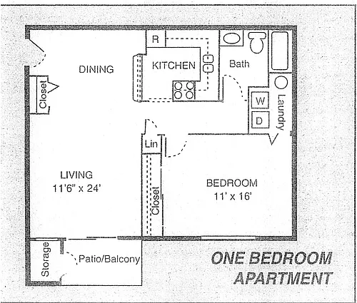 Floor plan One Bedroom Luxury