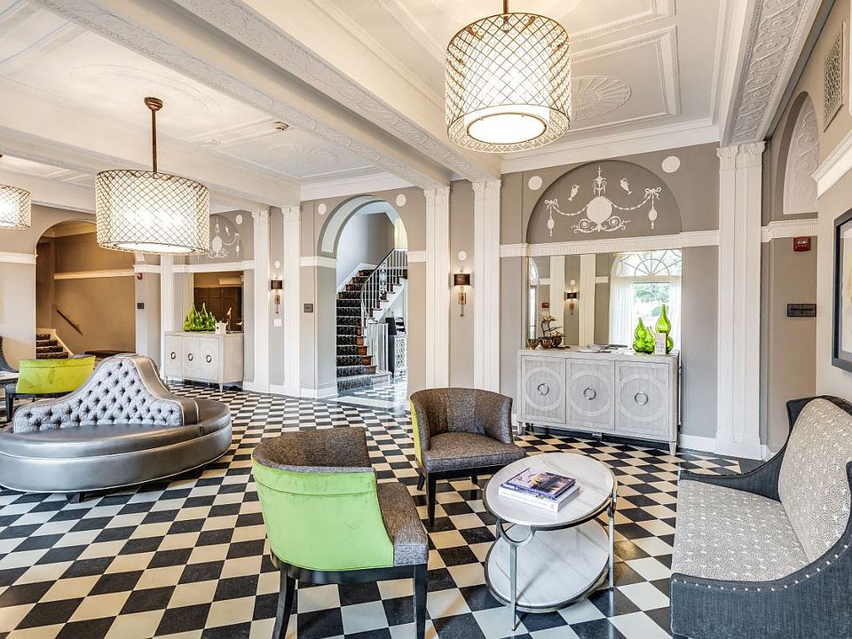 Building lobby and seating area
