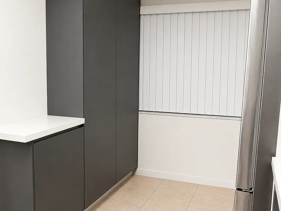 Beutiful and modern cabinet with plenty cabinets.