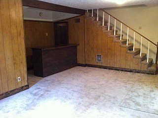 Basement with bar
