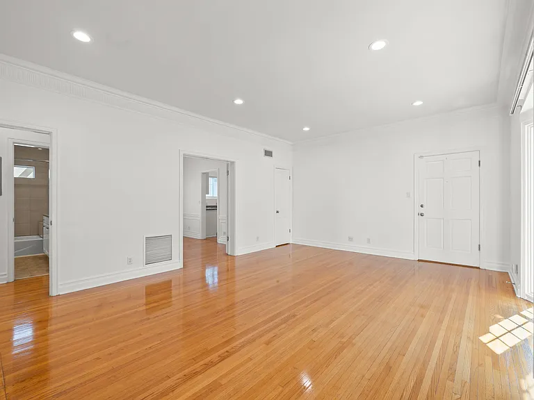 MAIN ROOM W/ BEAUTIFUL HARDWOOD FLOORS, RECESSED LIGHTING