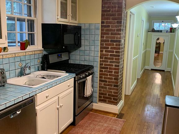 kitchen and hall leading to bedrooms