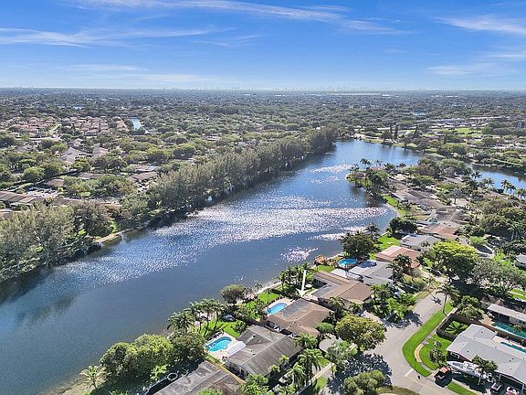 Aerial view of lake