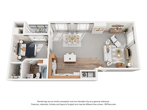 Floor plan A1 | 1 Bed | 1 Bath