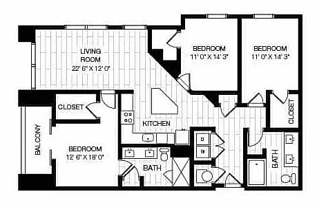 Floor plan C1B