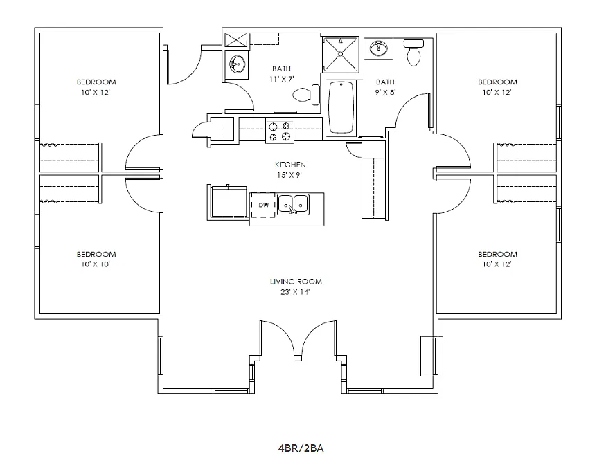 Floor plan 4X2