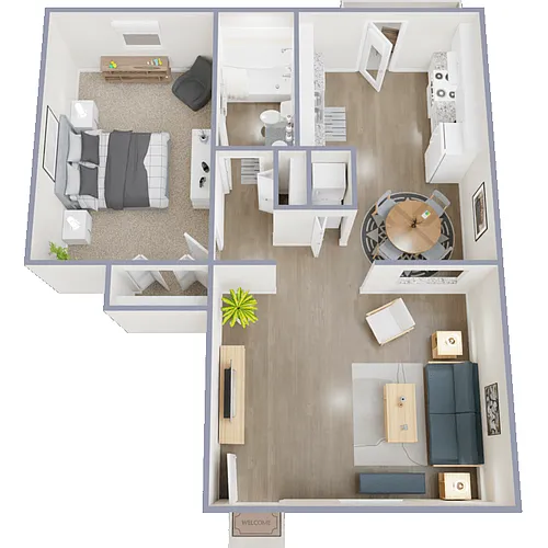Floor plan 1 Bed 1 Bath