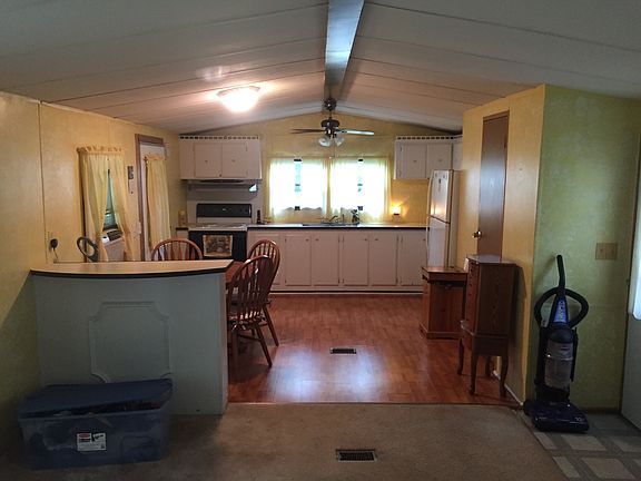 Living room into kitchen