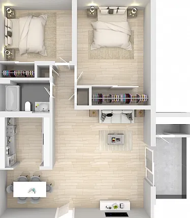 2 Bed 1 Bath 2 Bed 1 Bath