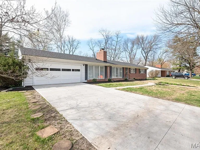 Newer concrete driveway