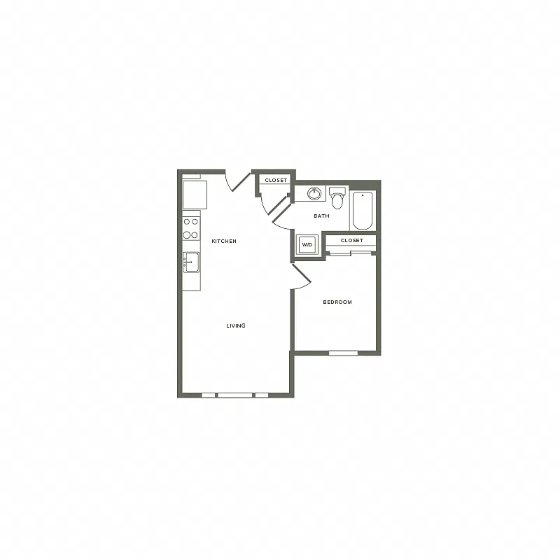 Floor plan Chestnut - 1x1 A10