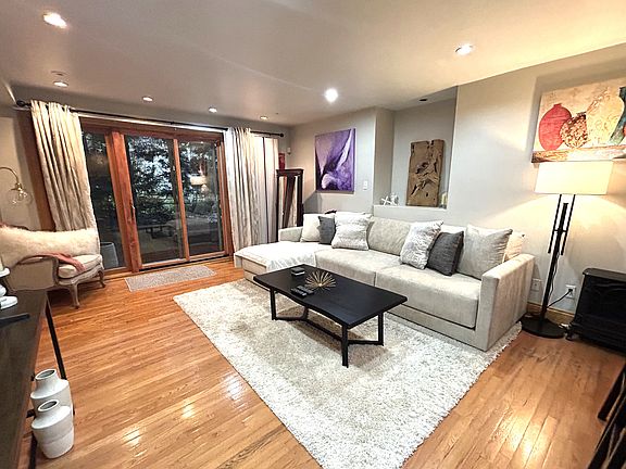 Living room w/ glass sliding door