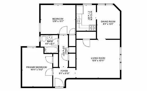 Floor plan 2 bedroom A
