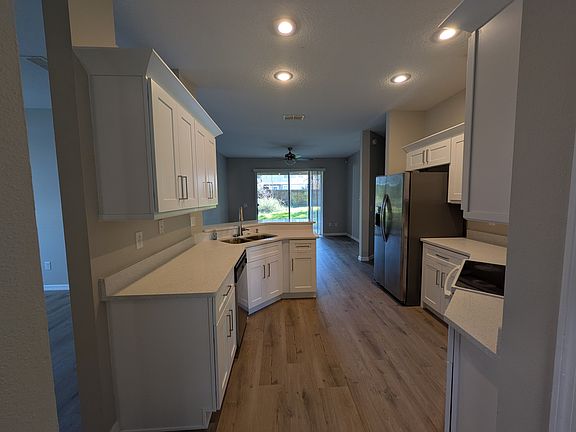 kitchen and living room
