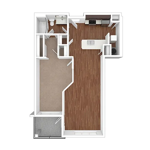 Floor plan Toscana Apartment Homes Phase II Urban Large One B
