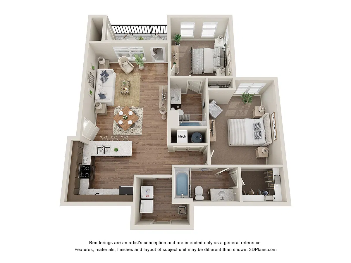 Floor plan 2A w/ Attached Garage