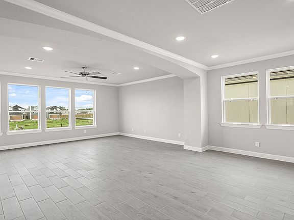 View of great room and dining room