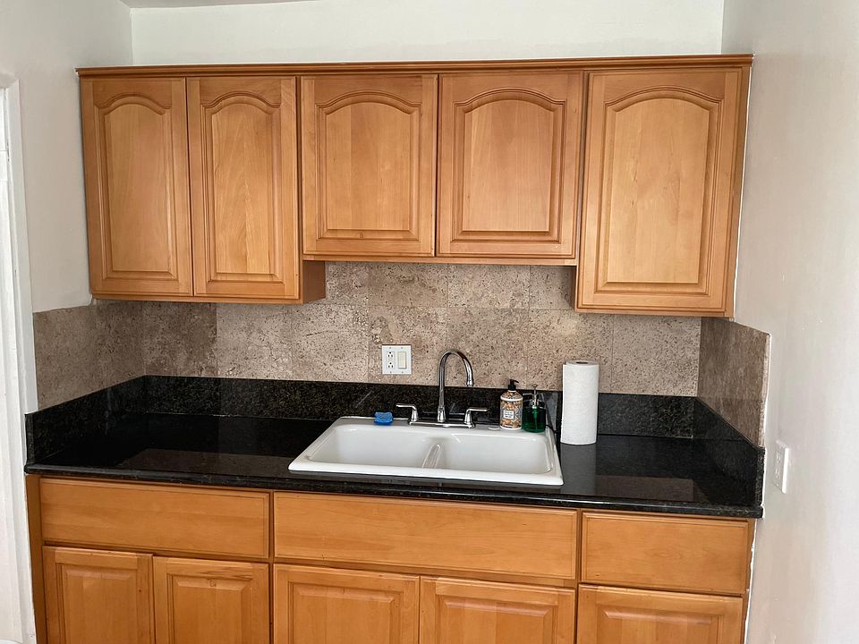 Kitchen space is its own space with a doorway seperate from living space