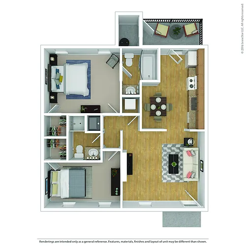 Floor plan West Oak 2x2