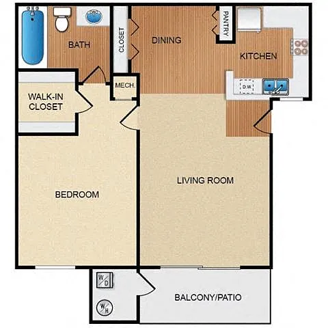 Floor plan Floorplan C (1x1)