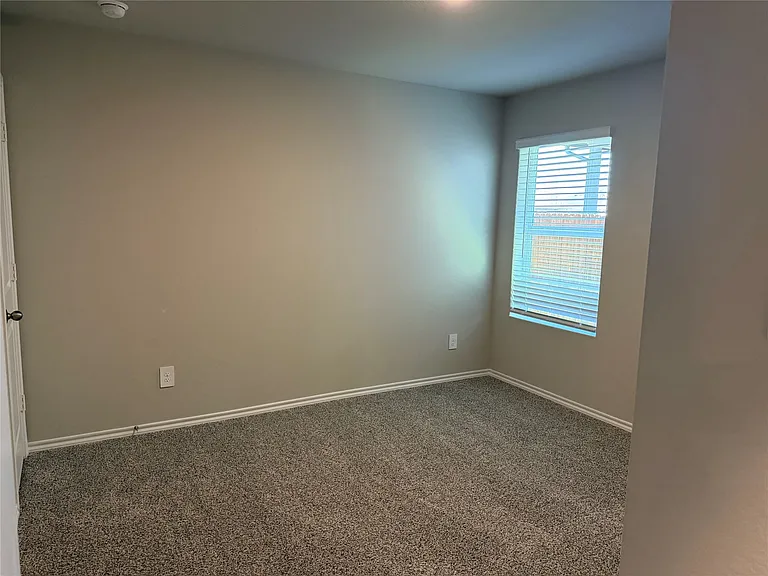 Neutral-toned walls complementing gray textured carpeting