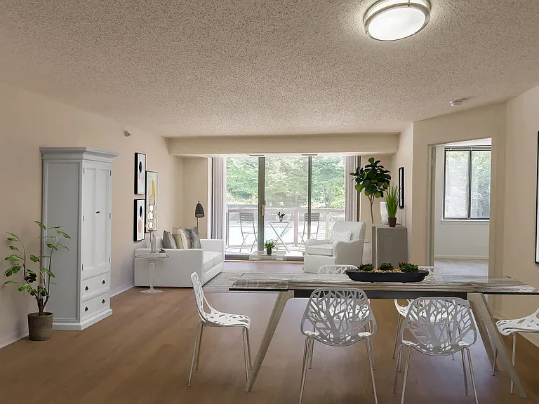 Living Room with Hard Surface Flooring and Private Balcony