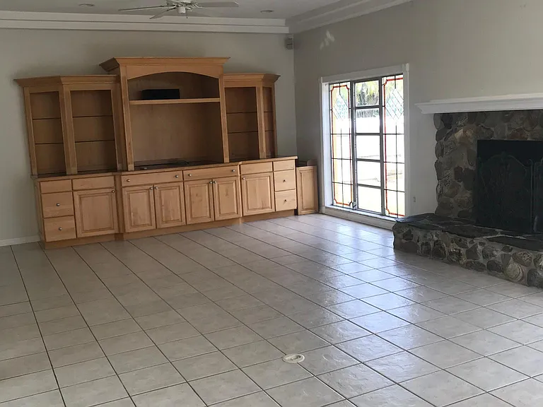 Entertainment Center accommodates Large TV