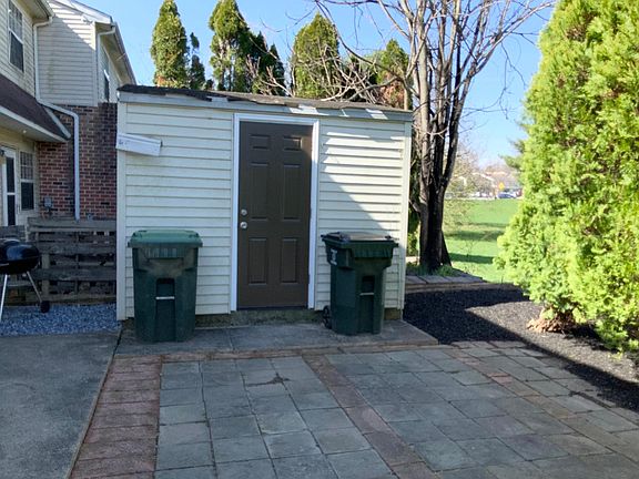 Storage shed in back yard