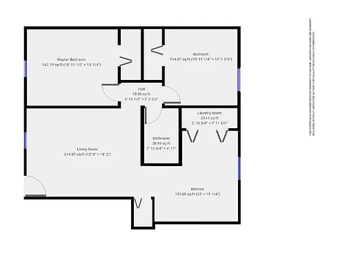 Floor plan Coventry 2 Bedroom Lower w/ Laundry