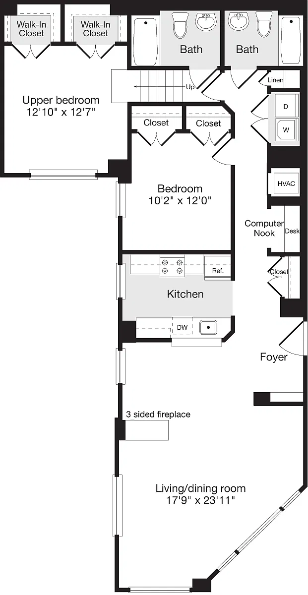 Floor plan 2 Bedrooms G