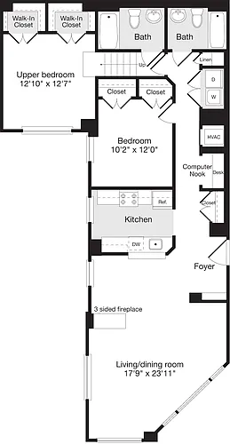 Floor plan 2 Bedrooms G