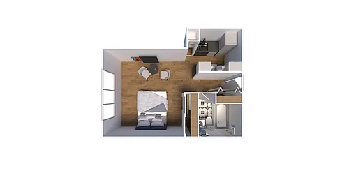 Floor plan 0 Bedroom 1 Bathroom