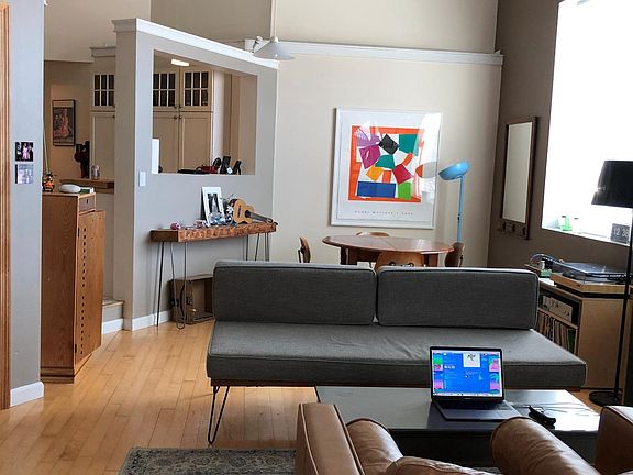 Open living/dining area