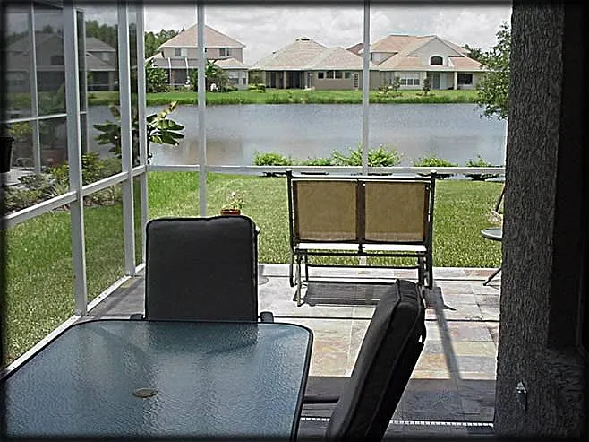 Patio with Pond View (Previous setup)