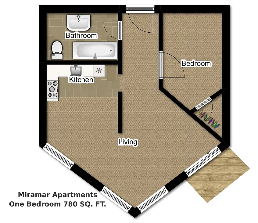 Floor plan 1X1