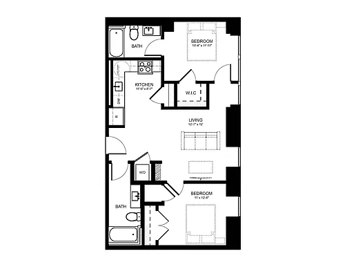 Floor plan 2X2 B