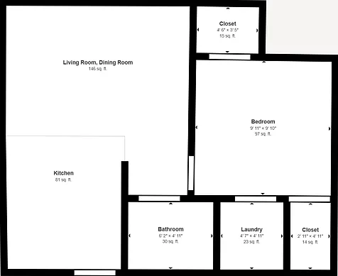 1 bed, 1.0 bath, 500 sqft, $1,099 — Photo 3