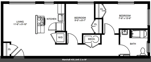 Floor plan Marshall Heights