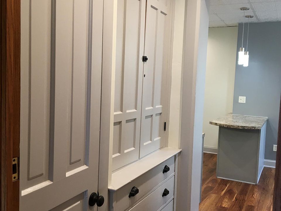 Apartment entry with ample storage.