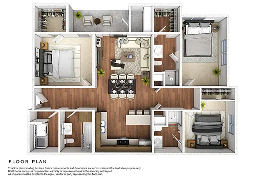 Floor plan 3 Bedroom, 3 Bathroom Lodges