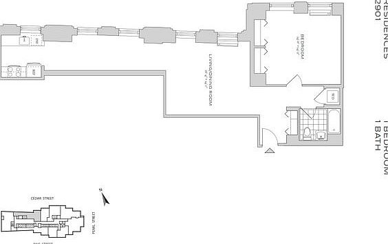 2nd image of 70 Pine St APT 2901