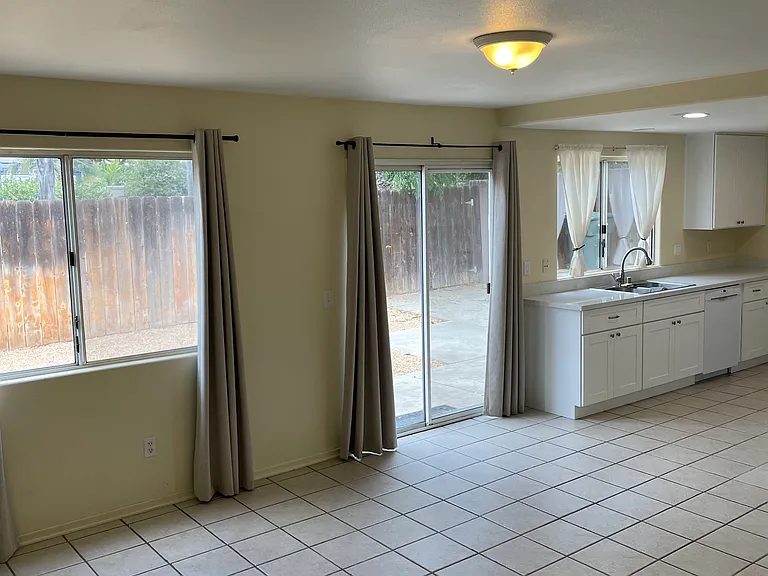 Dining room and kitchen