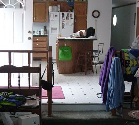 Open living room/kitchen