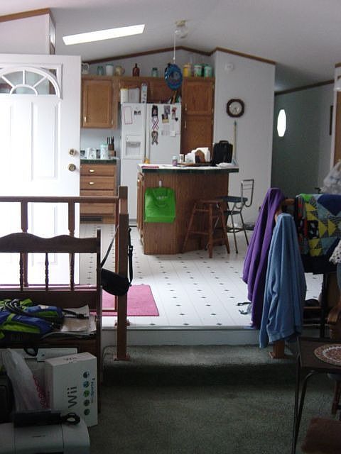 Open living room/kitchen